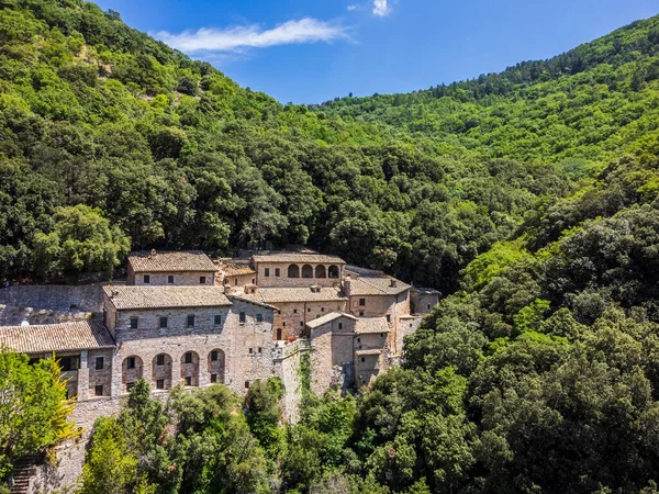 意大利阿西西的埃雷莫 卡尔塞里美丽的景色 Subasio山监狱的藏身处 — 图库照片