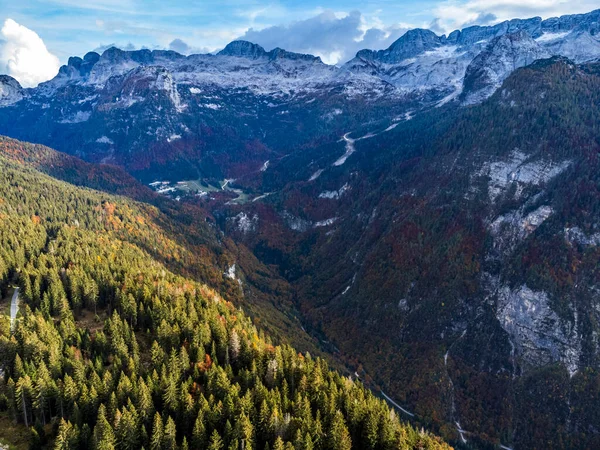 Talya Nın Kuzeydoğusundaki Val Raccolana Vadisi Montasio Manzarası — Stok fotoğraf