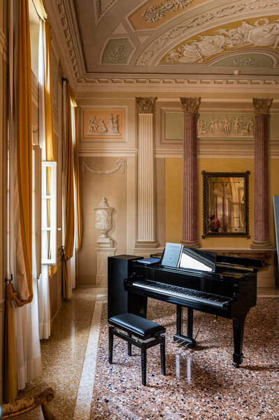 MORUZZO, Italy - May 17, 2015: interior of the Villa Savorgnan di Brazza, located at the heart of the Friuli region.