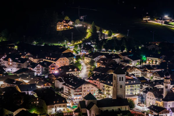 San Candido Ciudad Los Alpes Los Dolomitas Por Noche —  Fotos de Stock