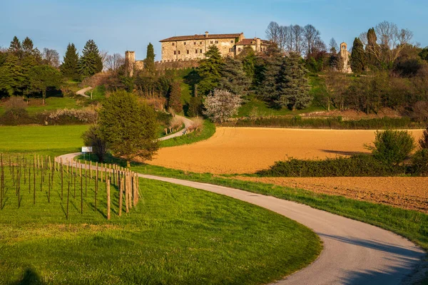 Schöne Aussicht Auf Die Burg Von Arcano Italien — Stockfoto