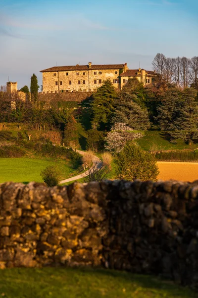 Schöne Aussicht Auf Die Burg Von Arcano Italien — Stockfoto
