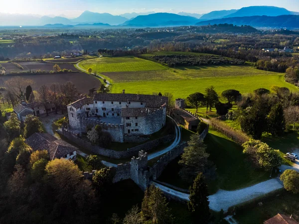 Прекрасний Вигляд Комплексу Замків Аркано Італії — стокове фото