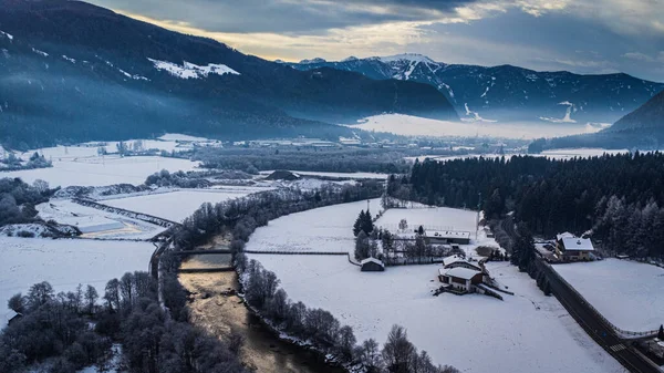View Valle Tures Valley Winter South Tyrol Italy — Stock Photo, Image