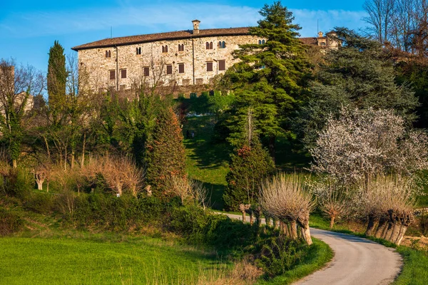 Malowniczy Widok Piękny Średniowieczny Zamek Włoszech — Zdjęcie stockowe