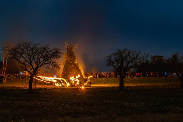 Epifanía Fuegos Tradición Friuli — Foto de Stock
