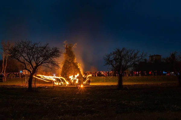 Epiphany Fires Tradition Friuli — Stock Photo, Image