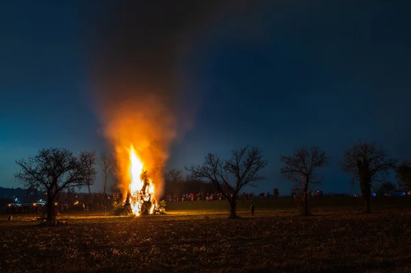 Φωτιές Της Παράδοσης Των Θεοφανείων Στο Φριούλι — Φωτογραφία Αρχείου