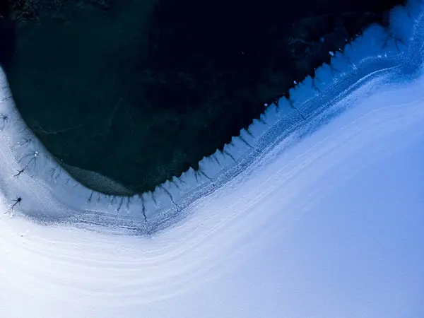 Scenic Shot Frozen Fusine Lakes Forest Tarvisio Italy — Stock Photo, Image