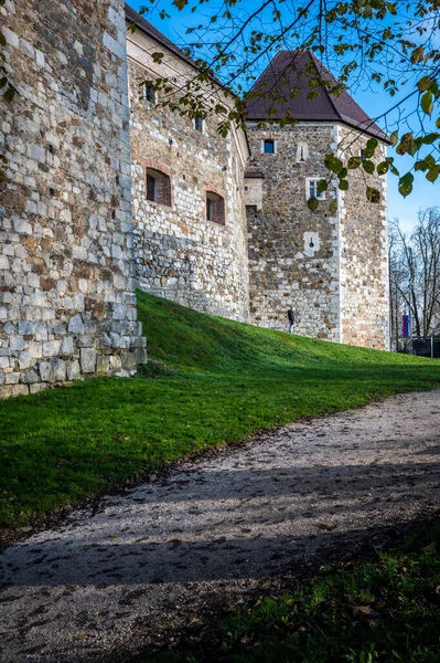 Naturskön Bild Forntida Fort Byggnad Gamla Staden Ljubljana Huvudstad Slovenien — Stockfoto