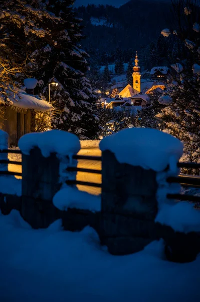 Beautiful Snowy Landscape Traviso Italy — Stock Photo, Image