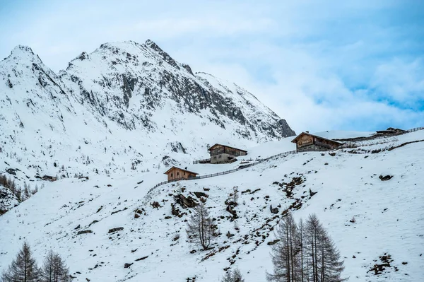 Plano Escénico Vistas Bellezas Encantadas Val Aurina Bajo Nieve Ahrn —  Fotos de Stock