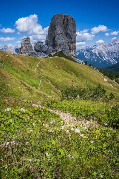Dolomites Centrales Monuments Nature Averau Nuvolau Cinq Tours Cortina Ampezzo — Photo