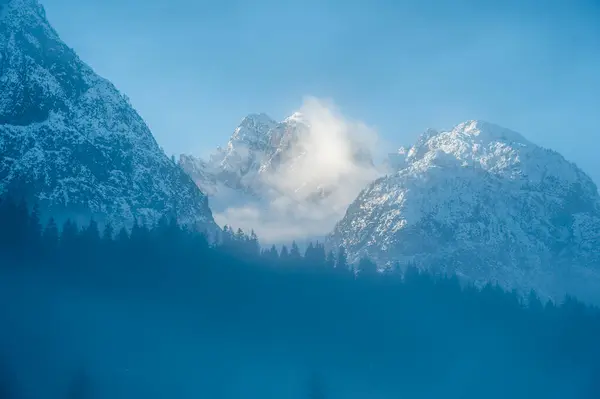 Jezero Dobbiaco Truhla Pokladem Mezi Dolomity Zimní Atmosféra — Stock fotografie