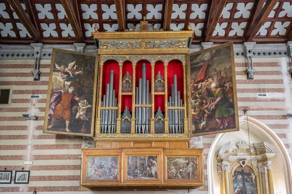 Centuries Old Organ Church Valvasone — Stock Photo, Image
