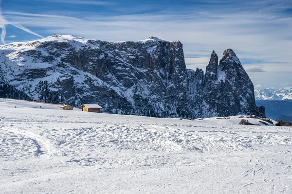 Grand Plateau Altitude Europe Hiver Neige Ambiance Hivernale Sur Alpe — Photo