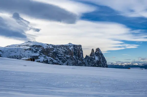 Het Grootste Hoogplateau Van Europa Winter Sneeuw Winter Sfeer Alpe — Stockfoto