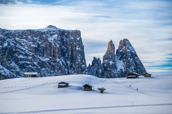 Μεγαλύτερο Οροπέδιο Μεγάλο Υψόμετρο Στην Ευρώπη Χειμώνα Χιόνι Και Χειμερινή — Φωτογραφία Αρχείου