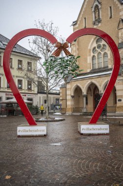 Avusturya 'da Advent Villach' ta Noel karı.