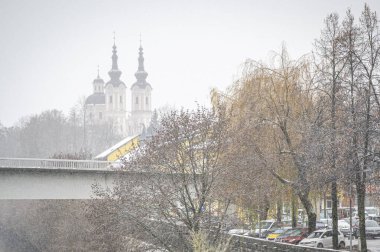Avusturya 'da Advent Villach' ta Noel karı.