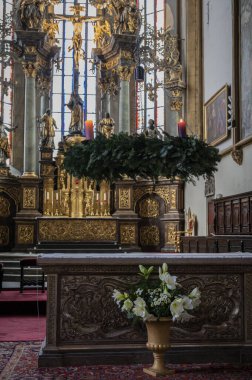 Avusturya 'da Advent Villach' ta Noel karı.