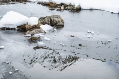 Valle Aurina vadisinin karlı manzarası