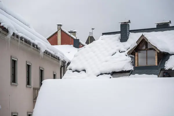 Tourist Resort Tarvisio Heavy Snowfall — Stock Photo, Image