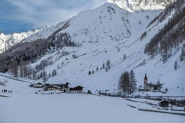 Snowy Landscape Valle Aurina Valley — Stock Photo, Image