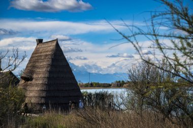 İtalya 'da Caorle Gölü yakınlarındaki manzara