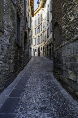 Bergamo, İtalya 'da güzel tarihi mimari