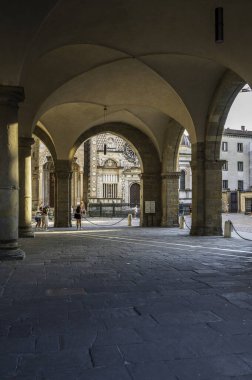 Bergamo, İtalya 'da güzel tarihi mimari