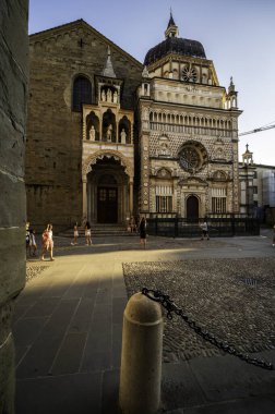 Bergamo, İtalya 'da güzel tarihi mimari
