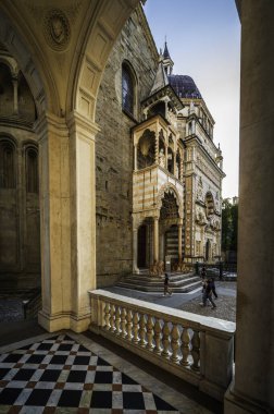 Bergamo, İtalya 'da güzel tarihi mimari