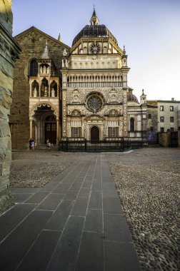 Bergamo, İtalya 'da güzel tarihi mimari