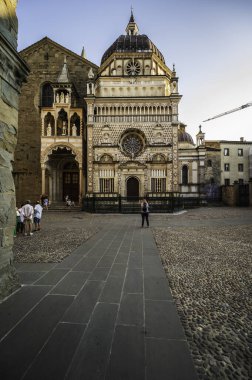 Bergamo, İtalya 'da güzel tarihi mimari