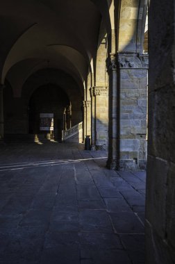 Bergamo, İtalya 'da güzel tarihi mimari