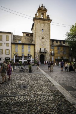 Bergamo, İtalya 'da güzel tarihi mimari