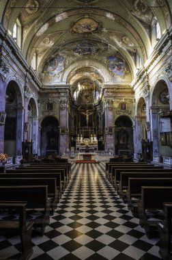 Bergamo, İtalya 'da güzel tarihi mimari