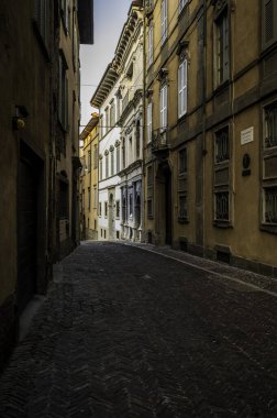 Bergamo, İtalya 'da güzel tarihi mimari