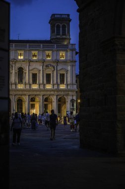 Bergamo, İtalya 'da güzel tarihi mimari