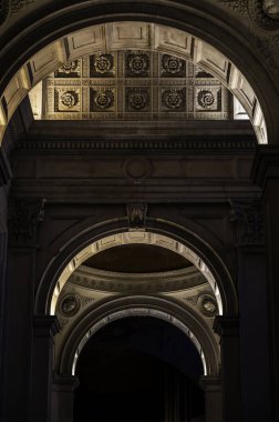 Bergamo, İtalya 'da güzel tarihi mimari