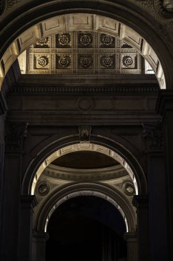 Bergamo, İtalya 'da güzel tarihi mimari