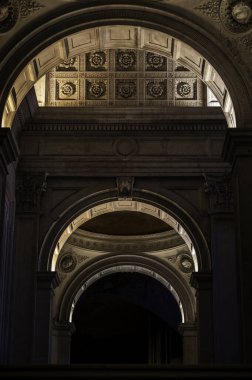 Bergamo, İtalya 'da güzel tarihi mimari