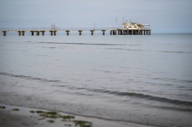 Lignano Sabbiadoro, İtalya 'da deniz manzarası