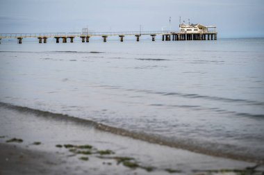Lignano Sabbiadoro, İtalya 'da deniz manzarası