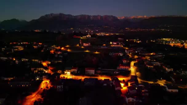 Kopci Tyčil Starobylý Středověký Hrad Cassacco Friuli Itálie — Stock video
