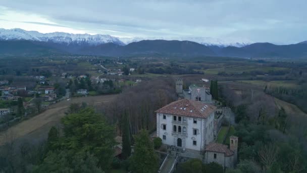 Antiguo Castello Tricesimo Italia — Vídeo de stock