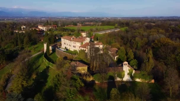 Bela Vista Castello Rive Arcano Itália — Vídeo de Stock