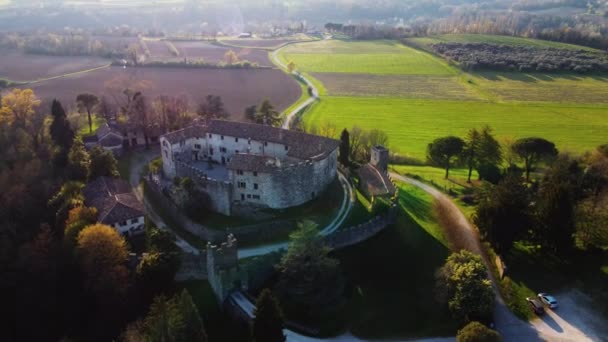 Piękny Widok Castello Rive Arcano Włochy — Wideo stockowe