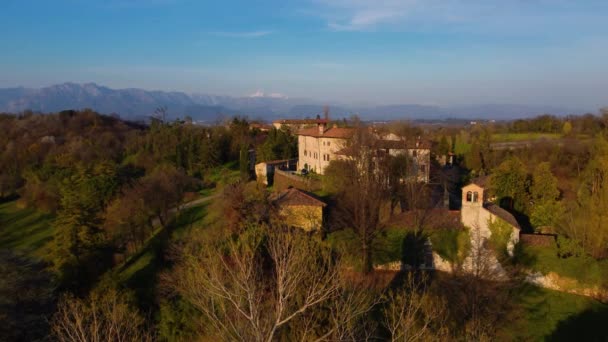Piękny Widok Castello Rive Arcano Włochy — Wideo stockowe
